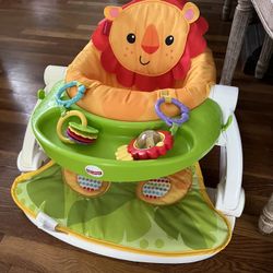 Fisher-Price Portable Baby Chair Sit-Me-Up Floor Seat with Snack Tray and Developmental Toy