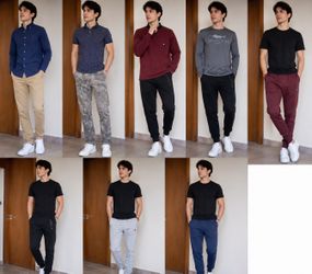 Men’s Clothing Lot (Size S & L) – Ralph Lauren, Nike, Penguin, Hollister & More 12 pieces combo#1