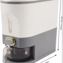 Rice Dispenser, Large Grain Storage Container with a Rice Washer Measuring Cup, Grain Container Storage with Lid, Household Cereal Dispenser Bucket fo
