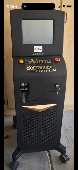 Alma Soprano ICE Platinum laser hair removal model e808D , untested for parts