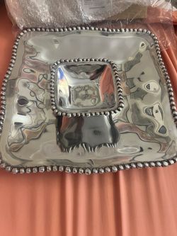 Lenox Organics Bead Square Chip and Dip