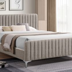 Brand New Light Brown Queen Bed Frame