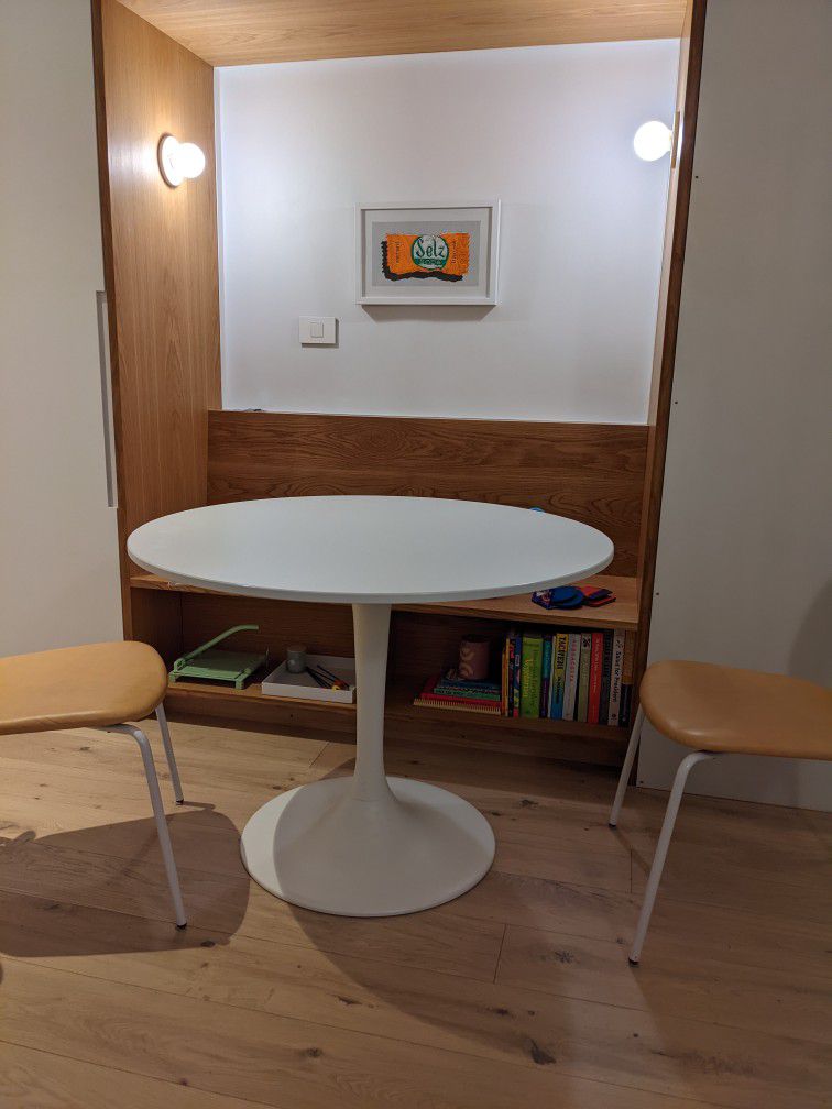 DOCKSTA Table, blanc/blanc, 103 cm - IKEA