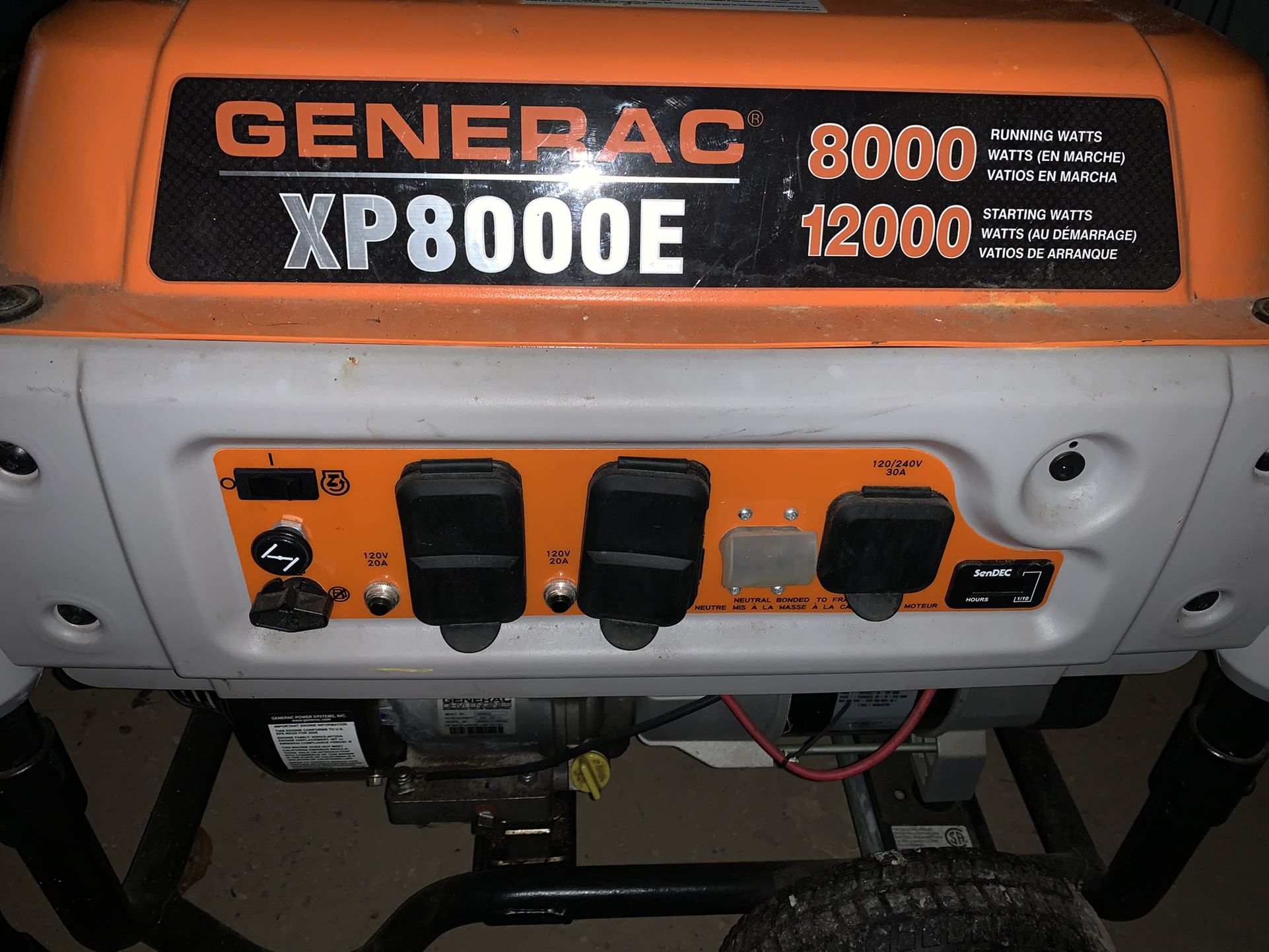 Generator with ONLY 55 Hours Generac XP8000E for Sale in Stanwood, WA