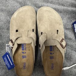 Birkenstock Boston Soft Footbed taupe  SIZE 7-7.5 Men SIZE 9-9.5 WOMEN