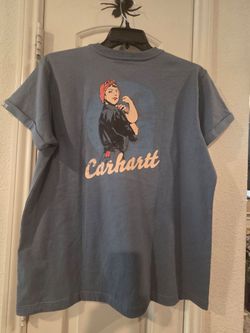 Women's Carhartt Loose Fit Heavyweight "Rosie" Graphic T-Shirt size L 12-14