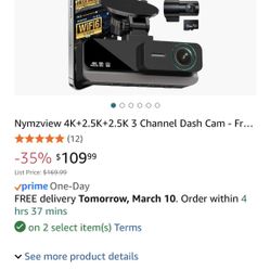 New 3 Camera 4k Dash Cam