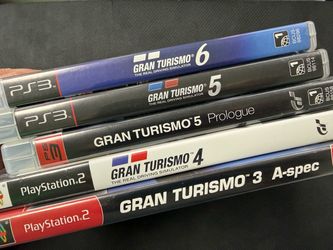Gran Turismo PlayStation Game Lot , 3, 4 -Ps2 , 5 , 5 Prologue And 6 Ps3 -Bundle