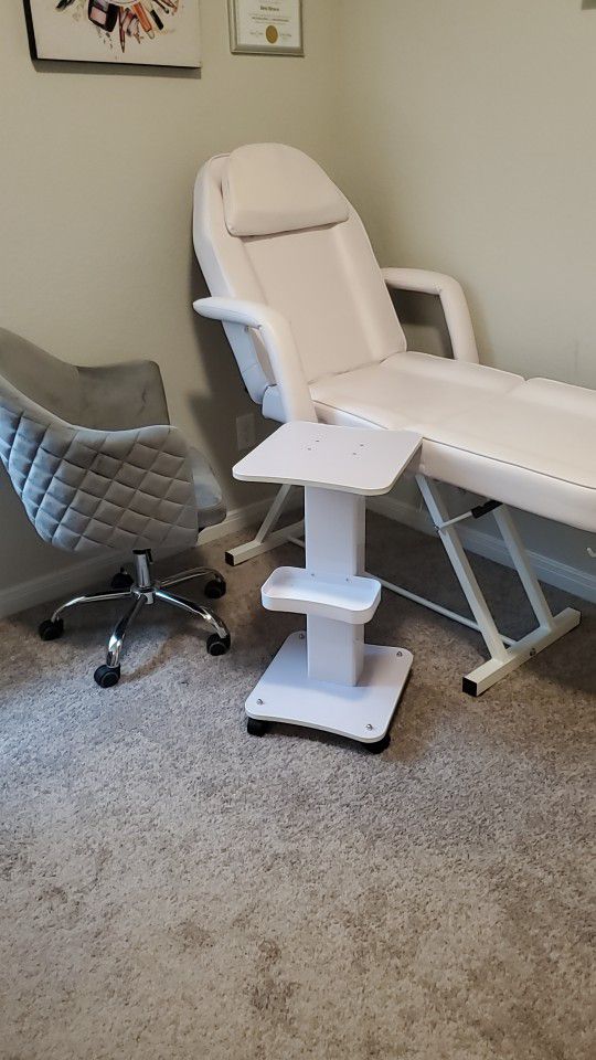 Massage Table Plus Rolling Table And Beauty Chair