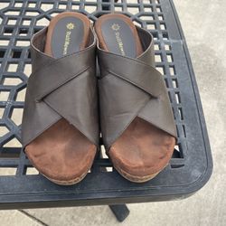 Brown Wedges, Size 8