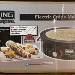 New Waring WSC160 16" Electric Crepe Maker - 120V UNOPENED. (7 Units Available)