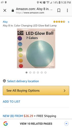 Led glow ball 7 colors