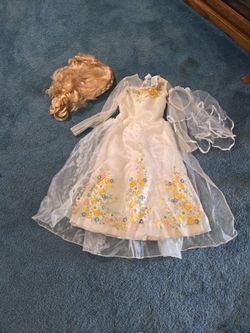 DISNEY CINDERELLA WEDDING DRESS SZ 4-6X SEE DESCRIPTION