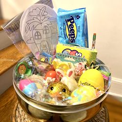 Kids Large Egg Easter Basket (gold color)