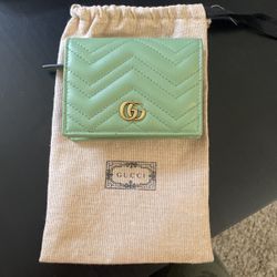 Light Green Gucci Marmont Wallet (unused) 