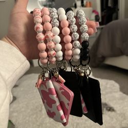 Silicone Keychains W/card Wallet