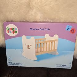 Wooden Doll Crib New In Box