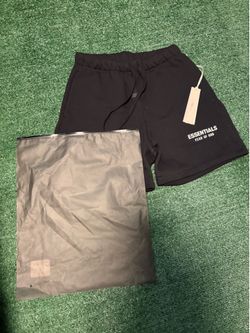 Size small essentials shorts white lettering