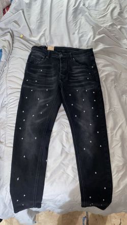 Ksubi Cross Embroidery All Over Skinny Jeans