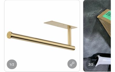 New gold paper towel holder