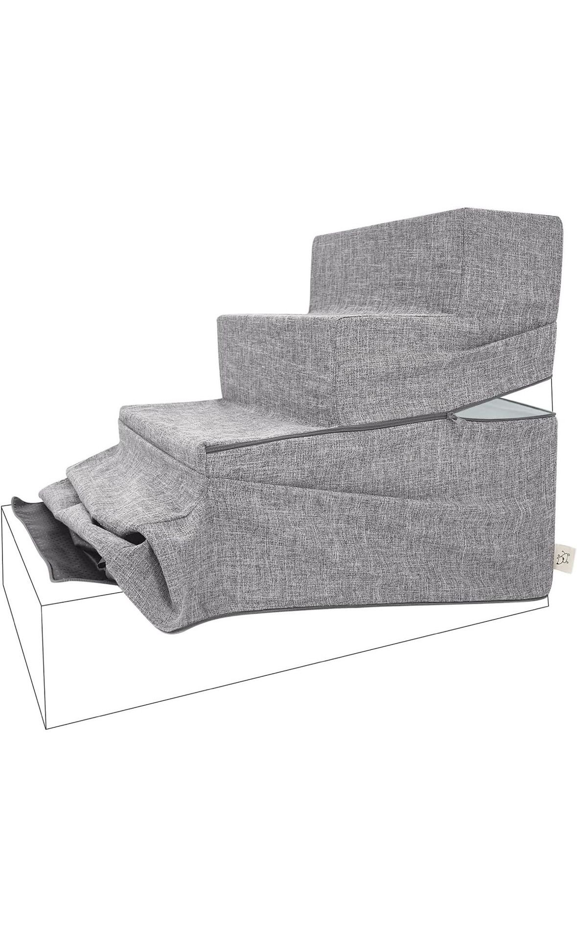 Pet Supplies Foldable Pet Stairs Cover for Foam Dog Ramps, Replacement Slip with Non-Slip Step NEW