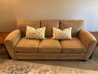 Camel Colored Sofa – Clean & Comfortable