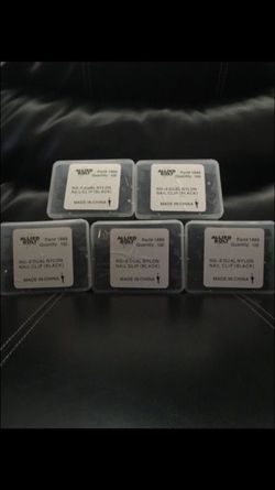 ALL 5 BOXES FOR $10!!!!!!! RG-6 (7MM X 14MM) DUAL PLASTIC CABLE CLIP WITH .078" X 1" NAIL (BLACK) Used to secure coaxial cable to wood, plaster, mor