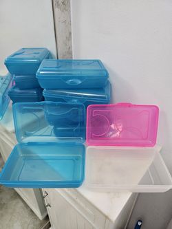 Sterilite School Supply Pencil Box - Blue: Plastic Desk Organizer, Back to School, 11.5" x 7.625" x 2.875"