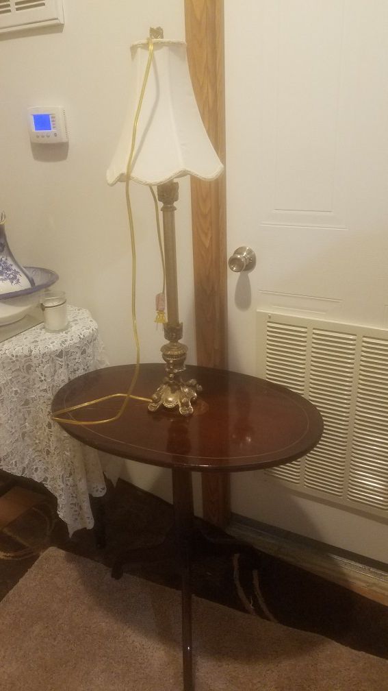 Vintage table and lamp