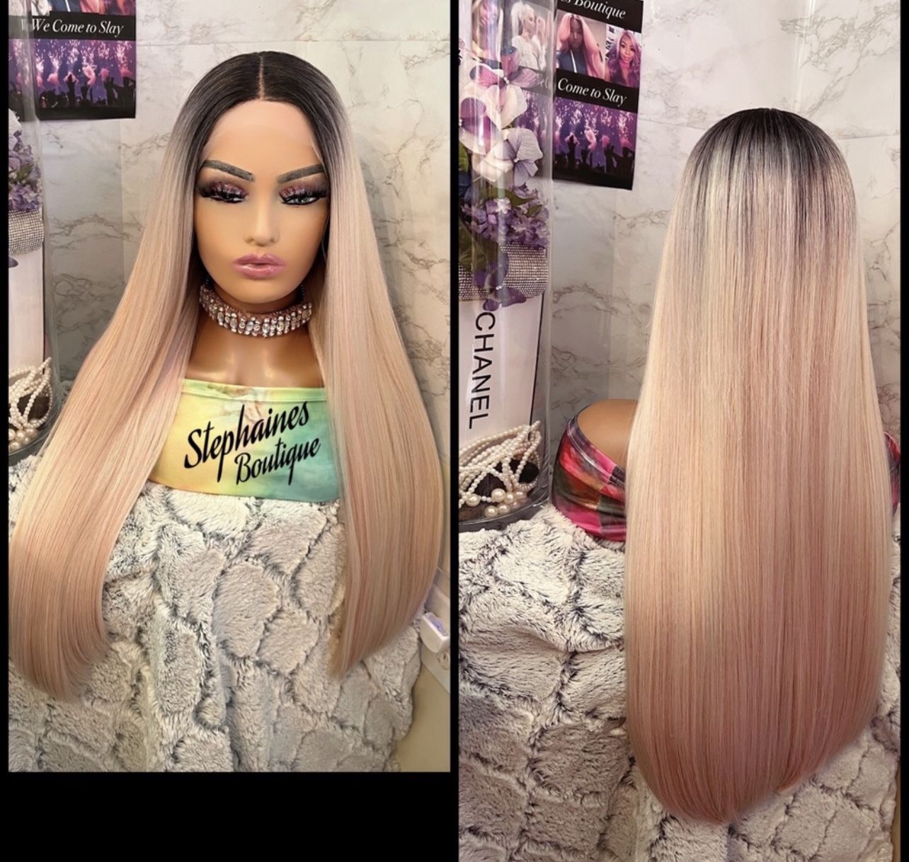 Human Hair Blended Lace Front Wig