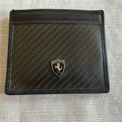 Ferrari Carbon Card Case Genuine Leather No Box