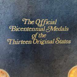 Franklin Mint Official Bicentennial Medals Of Thirteen Original States Bronze Proofs ==
