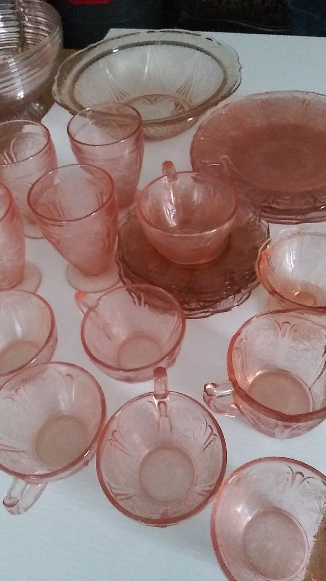 Fostoria pink glass