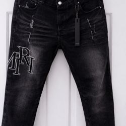 Amiri Black Distressed Jeans 