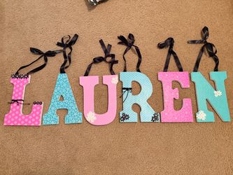 LAUREN Decorative Wooden Wall Letters Set