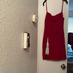 Brand New Macys Red Sparkly Dress 