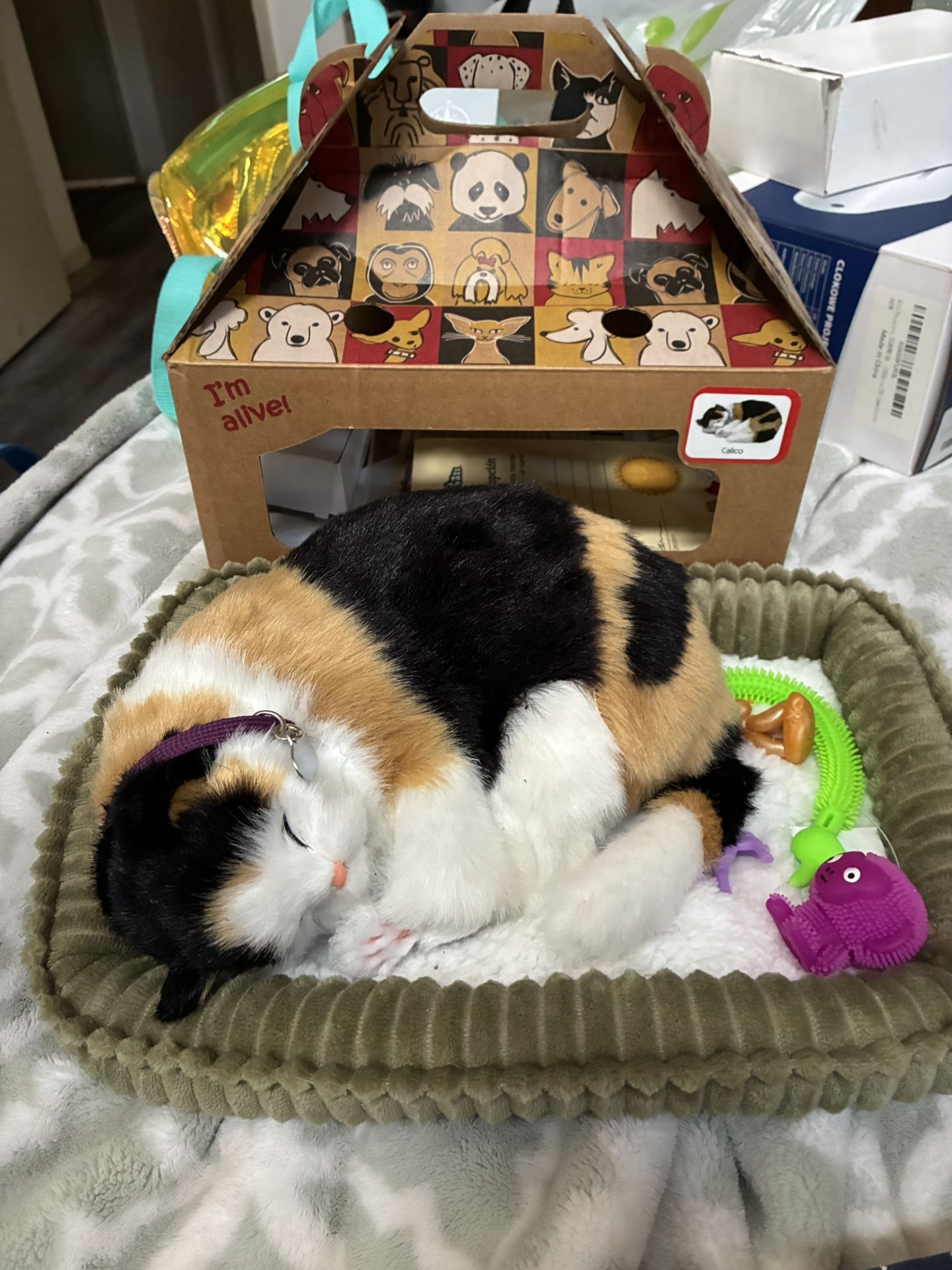 Breathing Cat stuffed animal