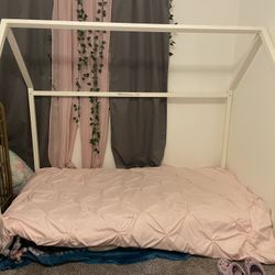 Girls White Bed Frame**No Mattress Included**