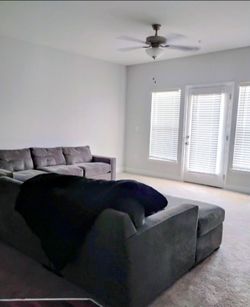 XL Gray Sectional Sofa with Chaise