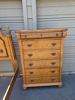 All Wood Dresser and Queen Size Bed Frame 