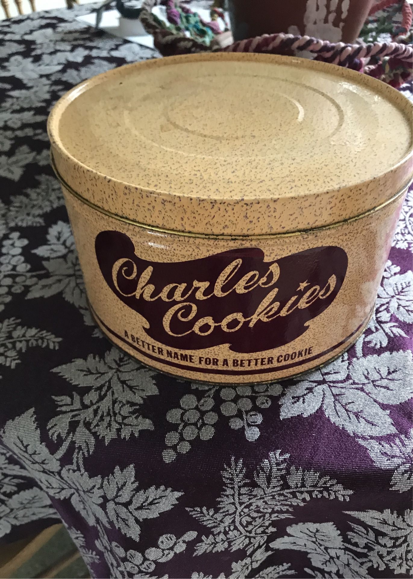 Vintage Charles Cookies Canister