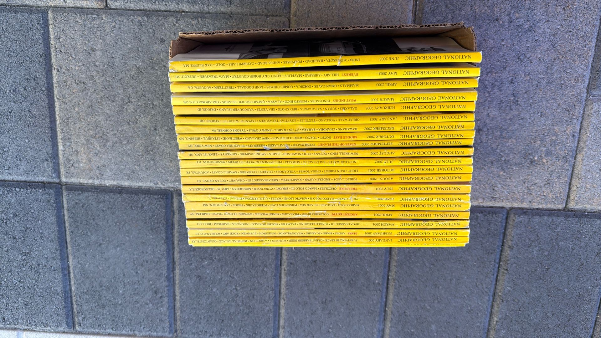 21 Issues Of National Geographic Magazines From Dec 2000 Till June 2003 Brand New