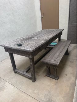 Outdoor table & 2 benches