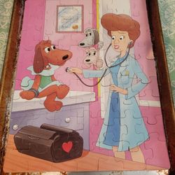 Vintage 1986 Pound Puppies 63 Piece Jigsaw Puzzle. Z2