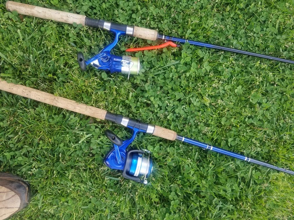 Two Open face fishing rods