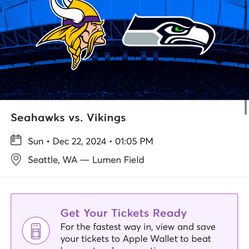 Seahawks vs Vikings - Dec 22