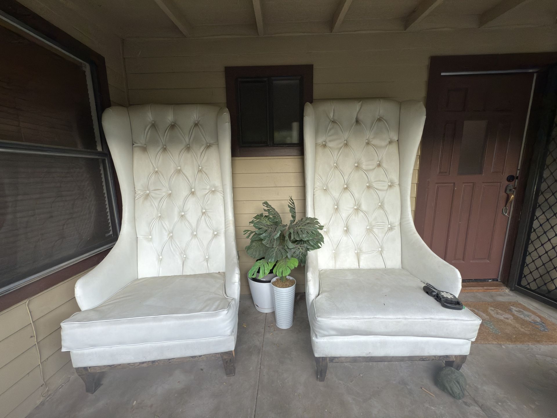 Custom 6ft Leather Wingback Armchair Throne