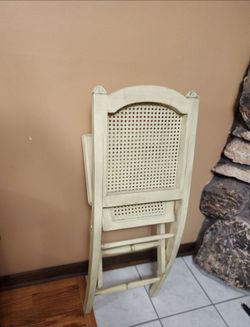 Vintage Rattan Folding Chairs