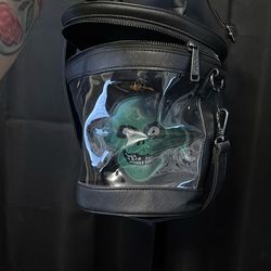 HATBOX GHOST Disney Parks Loungefly Black & Clear Haunted Mansion Puse Bag