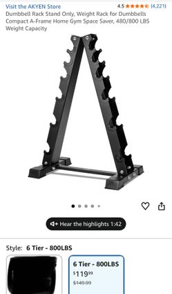 Dumbbell rack stand $100